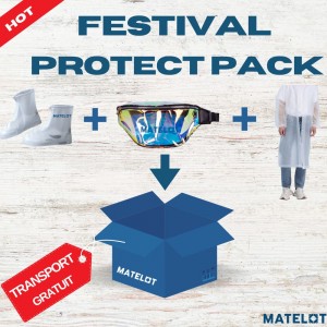 Set multifuncțional 3 în 1, protecție intemperii, pelerină, protecție încălțăminte scurtă , borsetă brâu, ideală evenimente outdoor, Festival Mini Pack