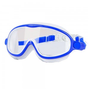 Ochelari de înot pentru copii, model scafandru - câmp vizual extins, culori vesele, curea reglabilă din silicon - pentru aventuri subacvatice și distracție în siguranță, albastru - alb