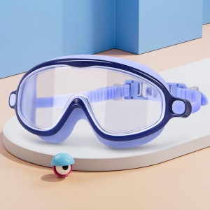 Set accesorii pentru înot, ochelari de înot, cască silicon, set dopuri urechi, reutilizabil, ajustabil, mărime universală, alb albastru închis