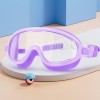 Set accesorii pentru înot, ochelari de înot, cască silicon, set dopuri urechi, reutilizabil, ajustabil, mărime universală, mov