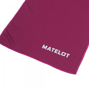 Prosop microfibră MATELOT cu husă închidere ermetică, efect de răcire instant, uscare rapidă, ideal pentru sport, plajă, aerobic, fitness, yoga, activități în aer liber, roz , 50x120 cm