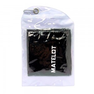 Prosop microfibră MATELOT cu husă închidere ermetică, efect de răcire instant, uscare rapidă, ideal pentru sport, plajă, aerobic, fitness, yoga, activități în aer liber,negru,50x120cm