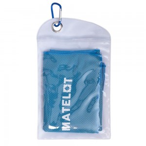 Prosop microfibră MATELOT cu husă închidere ermetică, efect de răcire instant, uscare rapidă, ideal pentru sport, plajă, aerobic, fitness, yoga, activități în aer liber,albastru,50x120cm