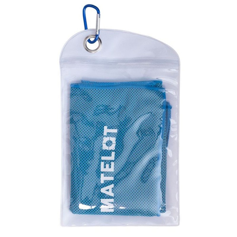 Prosop microfibră MATELOT cu husă închidere ermetică, efect de răcire instant, uscare rapidă, ideal pentru sport, plajă, aerobic, fitness, yoga, activități în aer liber,albastru,50x120cm