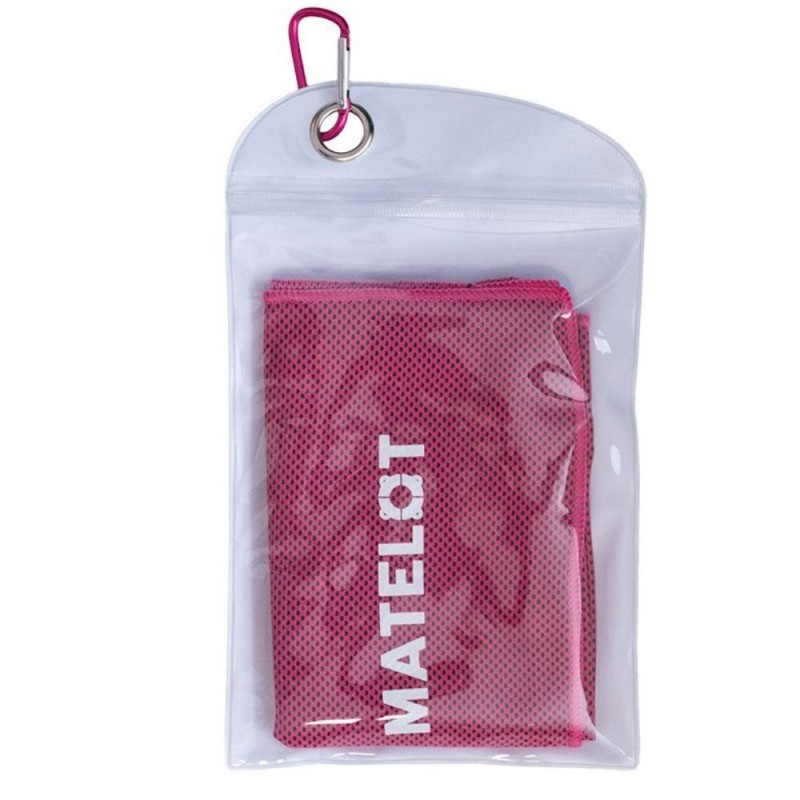 Prosop microfibră MATELOT cu husă închidere ermetică, efect de răcire instant, uscare rapidă, ideal pentru sport, plajă, aerobic, fitness, yoga, activități în aer liber, roz , 50x120 cm
