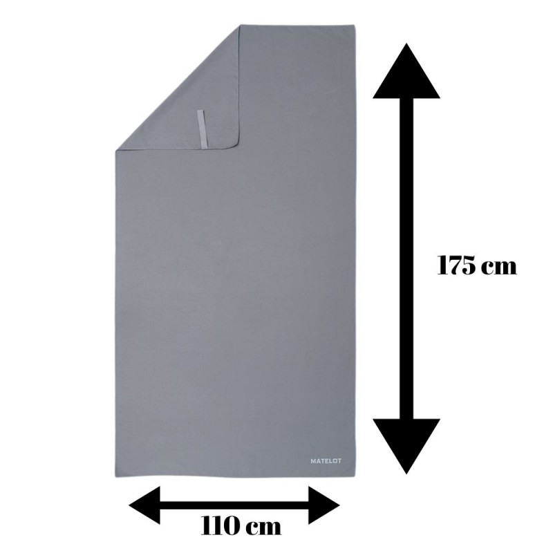 Prosoape microfibră MATELOT,uscare rapidă, super absorbante, compacte, ușoare pentru plajă, sală, drumeții, piscină, yoga, gri, 110*175cm