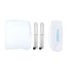 Parasolar portabil cu protecție UV, rezistent la vânt și apă, 2x2m, lycra - ideal pentru plajă, camping și activități în aer liber, alb