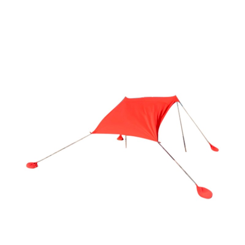 Parasolar portabil cu protecție UV, rezistent la vânt și apă, 2x2m, lycra - ideal pentru plajă, camping și activități în aer liber, portocaliu
