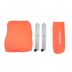 Parasolar portabil cu protecție UV, rezistent la vânt și apă, 2x2m, lycra - ideal pentru plajă, camping și activități în aer liber, portocaliu