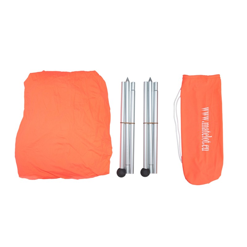 Parasolar portabil cu protecție UV, rezistent la vânt și apă, 2x2m, lycra - ideal pentru plajă, camping și activități în aer liber, portocaliu
