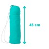 Parasolar portabil cu protecție UV, rezistent la vânt și apă, 2x2m, lycra - ideal pentru plajă, camping și activități în aer liber, turcoaz