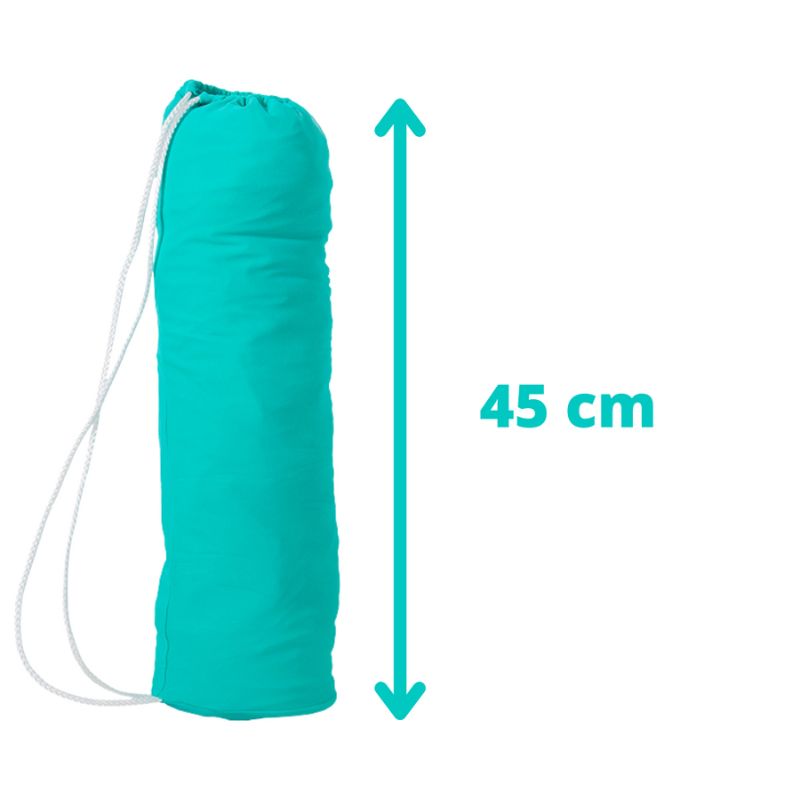 Parasolar portabil cu protecție UV, rezistent la vânt și apă, 2x2m, lycra - ideal pentru plajă, camping și activități în aer liber, turcoaz