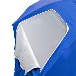 Umbrelă pentru plajă, multifuncțională și portabilă, albastru marin