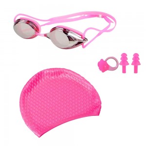 Set accesorii pentru înot, ochelari de înot, cască silicon, set dopuri urechi, reutilizabil, ajustabil, mărime universală, roz Set accesorii pentru înot, ochelari de înot, cască silicon, set dopuri urechi, reutilizabil, ajustabil, mărime universală, roz