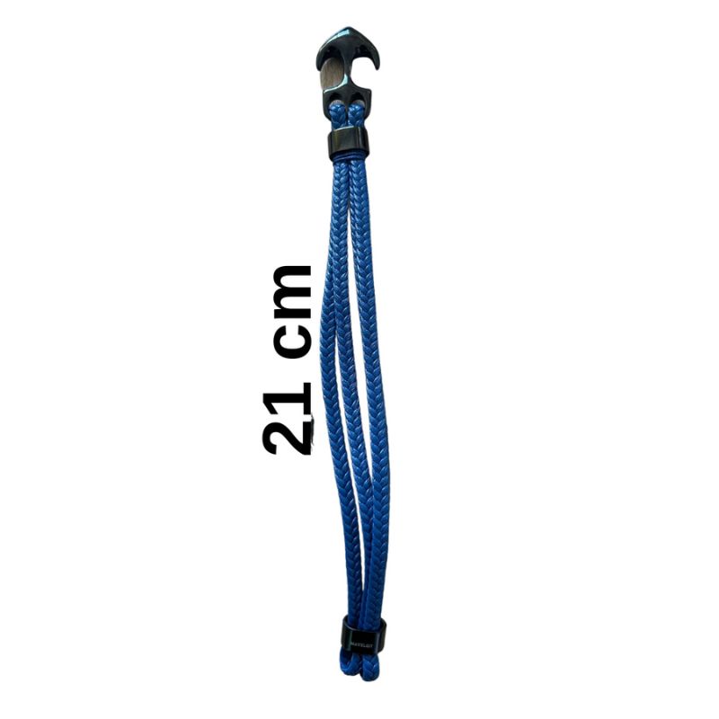 Brățară nautică casual Matelot 4-in-1, împletitură albastră, închizătoare ancoră, 21 cm