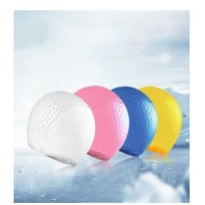 Cască de înot din silicon, unisex, cu model picături de apă, hidrodinamică optimă pentru performanță și confort, albă Cască de înot din silicon, unisex, cu model picături de apă, hidrodinamică optimă pentru performanță și confort, albă