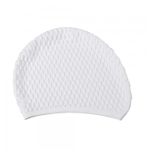 Cască de înot din silicon, unisex, cu model picături de apă, hidrodinamică optimă pentru performanță și confort, albă Cască de înot din silicon, unisex, cu model picături de apă, hidrodinamică optimă pentru performanță și confort, albă