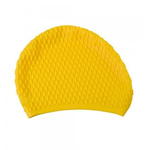 Cască de înot din silicon, unisex, cu model picături de apă, hidrodinamică optimă pentru performanță și confort, galbenă Cască de înot din silicon, unisex, cu model picături de apă, hidrodinamică optimă pentru performanță și confort, galbenă