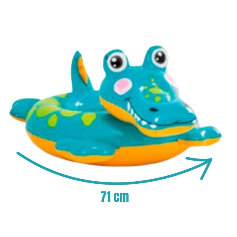 Colac de înot recreativ - model crocodil, rezistent la UV și apă sărată, distracție și relaxare în piscină sau mare