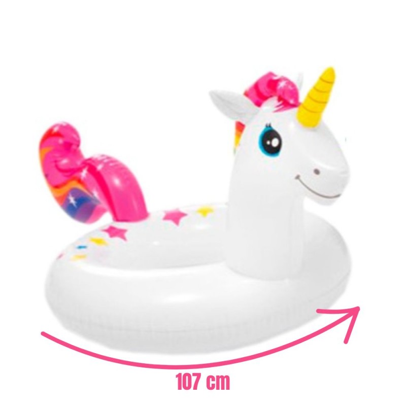 Colac de înot recreativ - model unicorn, rezistent la UV și apă sărată, distracție și relaxare în piscină sau mare