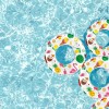 Colac de înot recreativ - rezistent la UV și apă sărată, ideal pentru învățarea înotului, distracție și relaxare în piscină sau mare, model pestisori