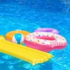 Colac de înot recreativ - rezistent la UV și apă sărată, ideal pentru învățarea înotului, distracție și relaxare în piscină sau mare, model gogoașă mușcată