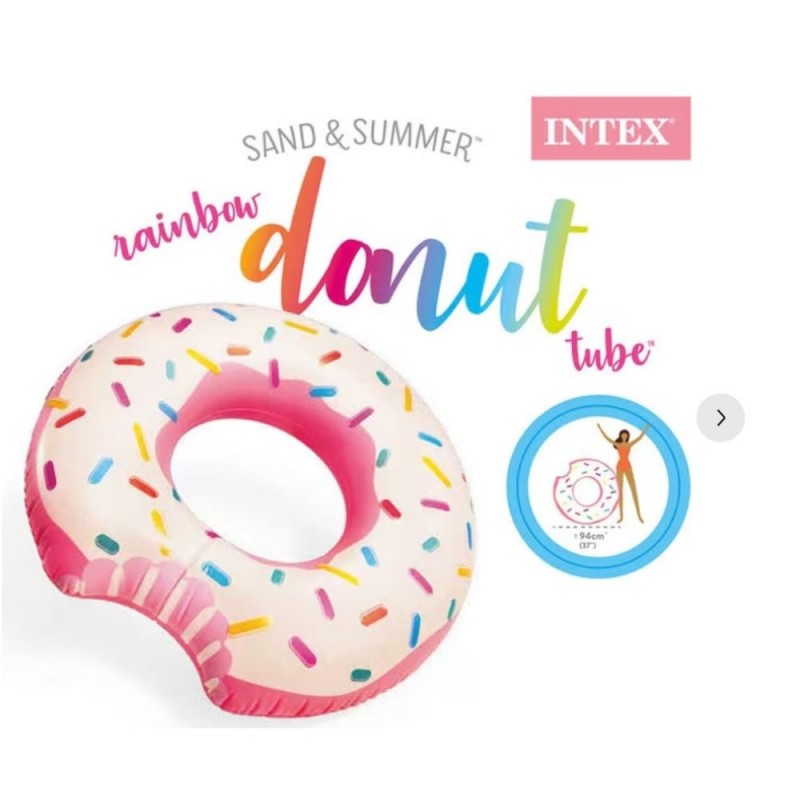 Colac de înot recreativ - rezistent la UV și apă sărată, ideal pentru învățarea înotului, distracție și relaxare în piscină sau mare, model gogoașă mușcată