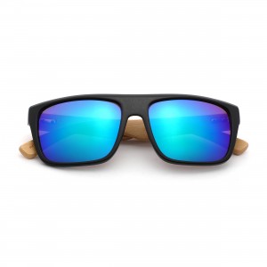 Ochelarii de soare MATELOT model SPECIAL EDITION, cu lentile polarizate UV 400 și brațe din lemn de bambus, toc de ochelari pliabil, săculeț protecție din microfibră si cârpă pentru întreținere.