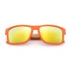 Ochelarii de soare MATELOT model ORANGE EDITION, cu lentile polarizate UV 400 și brațe din lemn de bambus, toc de ochelari pliabil, săculeț protecție din microfibră si cârpă pentru întreținere.