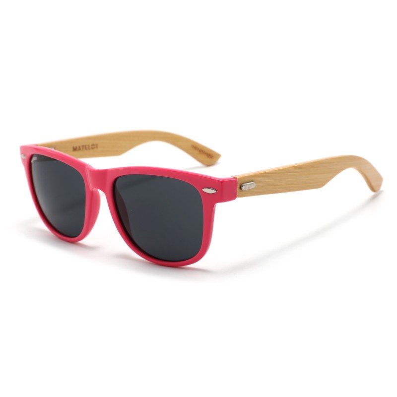 Ochelarii de soare MATELOT model LIFESTYLE, cu lentile polarizate UV 400 și brațe din lemn de bambus, toc de ochelari pliabil, săculeț protecție din microfibră si cârpă pentru întreținere.