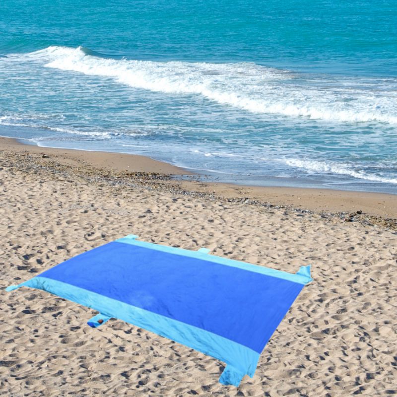 Pătură pentru plajă, impermeabilă, anti nisip și multifunctională, deep blue 200 x 300 cm